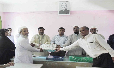 মদনে উপজেলা চেয়ারম্যানের বিদায় বরণ অনুষ্ঠান