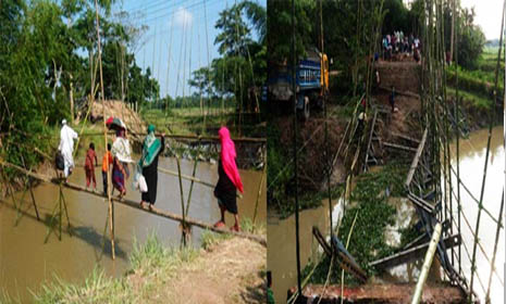 ছাতক-দোয়ারা সড়কে যোগাযোগ বিচ্ছিন্ন