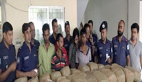 নারায়ণগঞ্জে ১৮০ কেজি গাঁজাসহ গ্রেফতার ৫