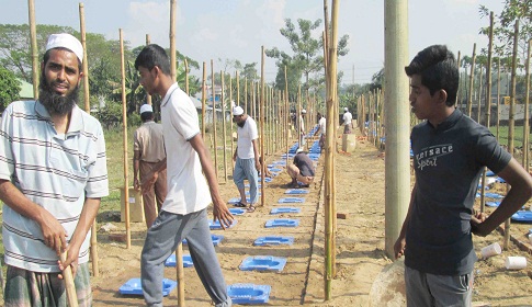 মৌলভীবাজার জেলা ইজতেমার প্যান্ডেল তৈরির কাজ শুরু