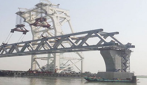 পদ্মা সেতুতে তৃতীয় স্প্যান