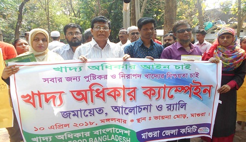 মাগুরায় খাদ্য অধিকার ক্যাম্পেইন উপলক্ষে র্যালি