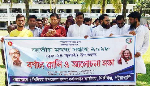 মির্জাগঞ্জে জাতীয় মৎস্য সপ্তাহ উপলক্ষে র্যালি ও আলোচনা সভা