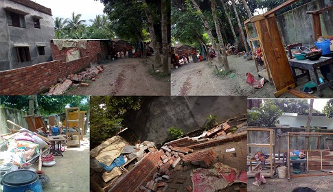 আ.লীগ নেতা ও পুলিশের সহায়তায় ব্যবসায়ীর ঘরবাড়ি ভাঙচুর লুটপাট