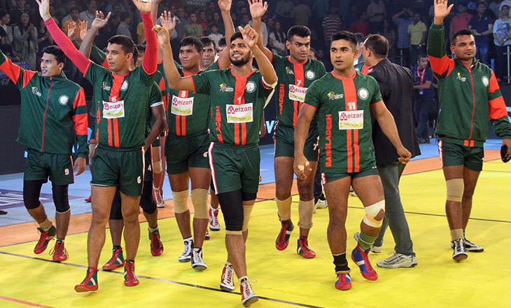 টানা দ্বিতীয় জয় বাংলাদেশ কাবাডি দলের