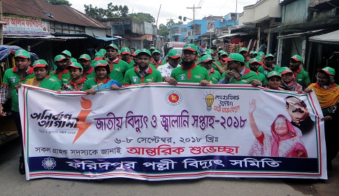 নগরকান্দায় বিদ্যুৎ ও জ্বালানি সপ্তাহ উপলক্ষে র্যালি ও আলোচনা সভা