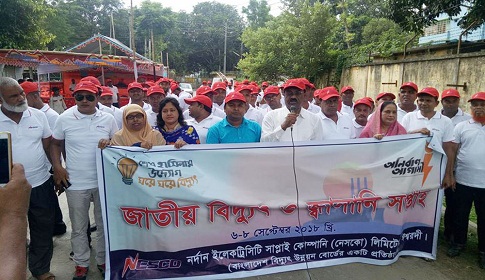 ঈশ্বরদীতে জাতীয় বিদ্যুৎ ও জ্বালানী সপ্তাহ উপলক্ষে র্যালি