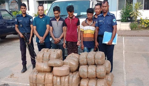 মন্ত্রণালয়ের স্টিকারযুক্ত গাড়িতে সাড়ে ৪ মণ গাঁজা