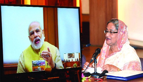 মৈত্রী পাইপলাইনের উদ্বোধন করলেন হাসিনা-মোদি
