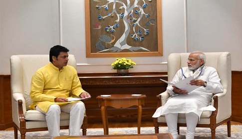 প্রধানমন্ত্রী মোদীর দ্বারস্থ ত্রিপুরার মুখ্যমন্ত্রী বিপ্লব
