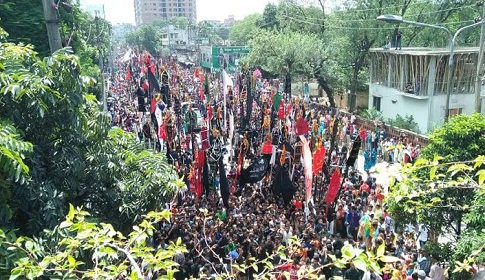 শোকের মাতমে তাজিয়া মিছিল শুরু