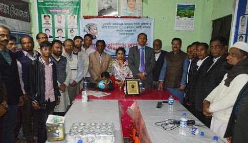 দুমকিতে ইউএন’র বিদায় সংবর্ধনা