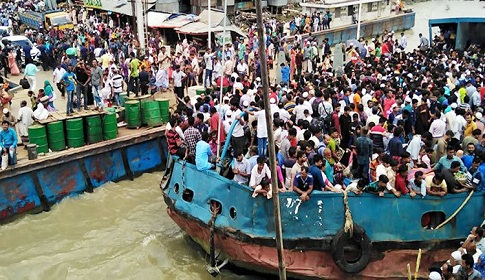 দুর্ভোগ আর স্বস্তির ঈদযাত্রা