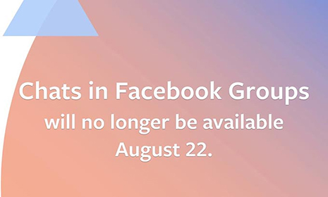২২ আগস্ট থেকে গ্রুপ চ্যাট বন্ধ করে দিচ্ছে ফেসবুক