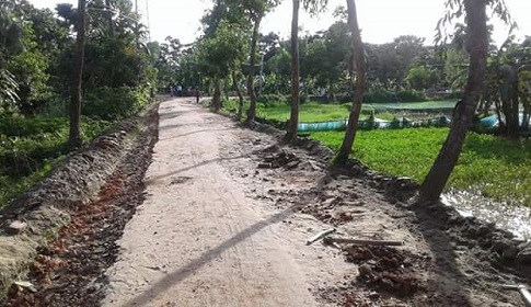 সোনাগাজীতে সড়ক নির্মাণকাজে অনিয়ম : কাজ বন্ধ রাখার দাবি স্থানীয়দের