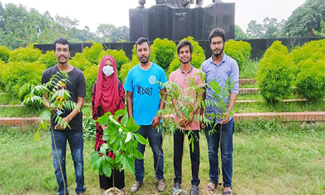 ইচ্ছা'র উদ্যোগে জাবি'তে বৃক্ষরোপণ কর্মসূচি পালিত