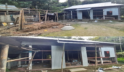 লাঠিয়াল বাহিনীর চার দফা হামলায় ৭ মাস গ্রাম ছাড়া ৯টি পরিবার