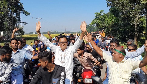 কটিয়াদীতে পৌর নির্বাচনকে সামনে রেখে সাংবাদিক জসিমের শোডাউন