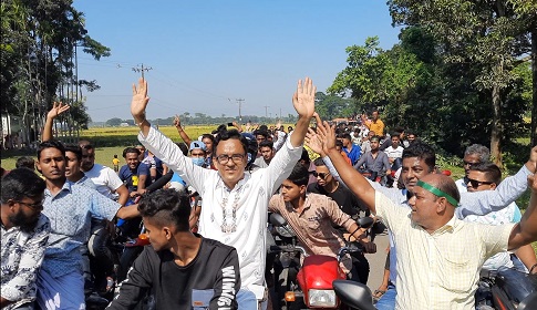 কটিয়াদীতে পৌর নির্বাচনকে সামনে রেখে সাংবাদিক জসিমের শোডাউন