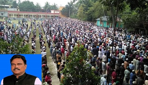লাখো মানুষের ভালোবাসায় নড়াইলের পৌর মেয়রের চির বিদায়