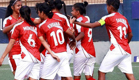 কুমিল্লার জালে বসুন্ধরা কিংস মেয়েদের ১৫ গোলের উৎসব