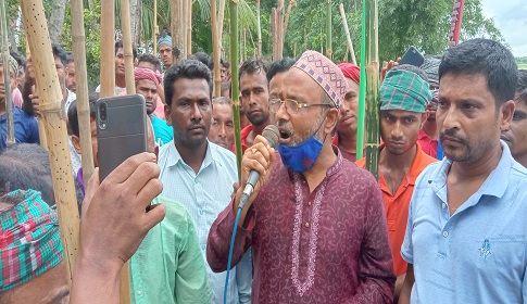 কালুখালী ও শ্রীপুর উপজেলার সীমানা নির্ধারণে জটিলতা, হাজারো মানুষের লাঠি মিছিল