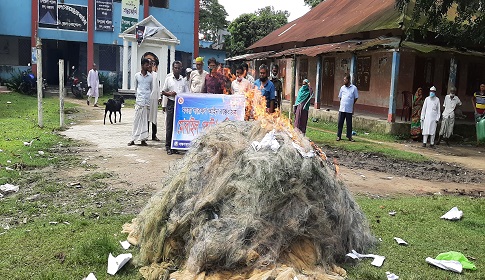 মদনে অবৈধ জাল জব্দ