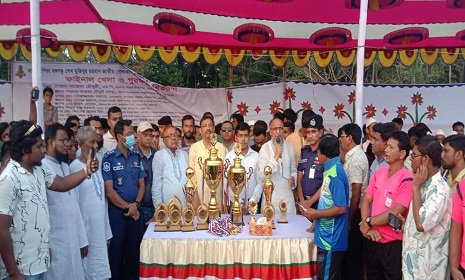 নগরকান্দায় বঙ্গবন্ধু জাতীয় গোল্ডকাপ ফুটবল টুর্নামেন্ট ফাইনাল অনুষ্ঠিত