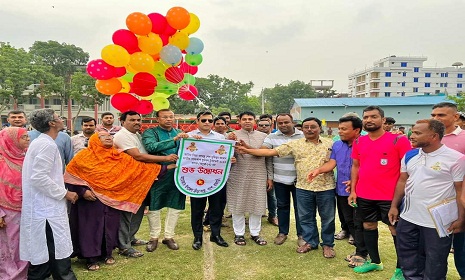 পাংশায় বঙ্গবন্ধু শেখ মুজিবুর রহমান জাতীয় গোল্ডকাপ ফুটবল টুর্নামেন্টের উদ্বোধন