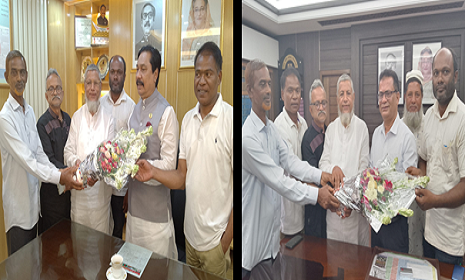 আওয়ামী লীগের নেতৃবৃন্দ ও পুলিশ সুপারের সাথে জলঢাকা উপজেলা চেয়ারম্যানের সাক্ষাৎ