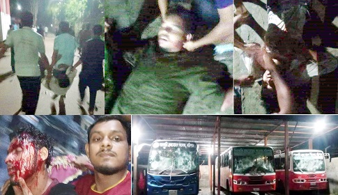 ববি ও বিএম কলেজের শিক্ষার্থীদের মধ্যে রাতভর হামলা পাল্টা হামলা