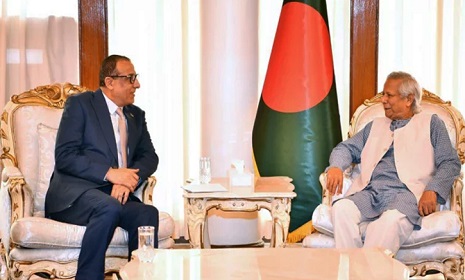 ফিলিস্তিনি রাষ্ট্রদূতের সঙ্গে প্রধান উপদেষ্টার সৌজন্য সাক্ষাৎ