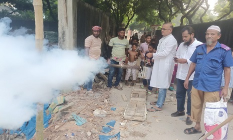 মোগরাপাড়া ইউনিয়ন ১ নং ওয়ার্ডের মশক নিধন কার্যক্রম উদ্বোধন