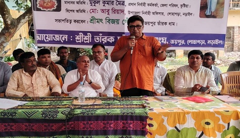 নড়াইলে সাধক পুরুষ তাঁরক গোসাই ভক্ত নিবাস নির্মাণ কাজের উদ্বোধন