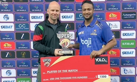 ৪৫ বার ম্যাচসেরা সাকিব, ওপরে মাত্র তিনজন