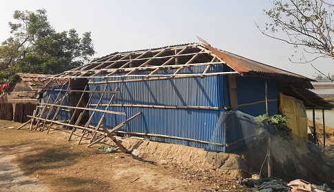 কালিগঞ্জে মন্দিরের জায়গায় অবৈধ দখল উচ্ছেদ না হতেই আবারো দখল