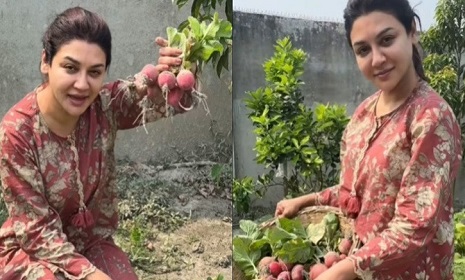 ‘ছোট জিনিসেও এত আনন্দ’, বাগানের মূলা তোলার পর জয়া