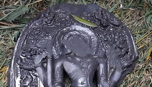 চাটমোহরে কষ্টি পাথরের প্রাচীন বিষ্ণুমূর্তি উদ্ধার