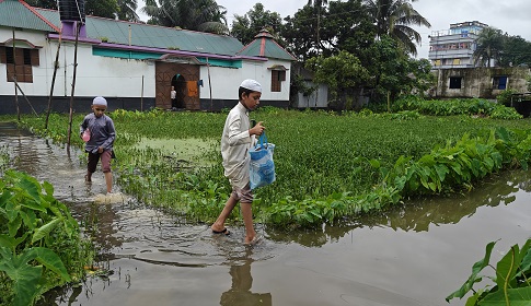 ফুলপুরে পৌর বিলের জলাবদ্ধতায় দুর্ভোগে মানুষ 