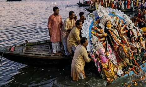 মহম্মদপুরে ১২৮ মণ্ডপে প্রতিমা বিসর্জনে শেষ হলো শারদীয় দুর্গোৎসব