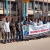 মিথ্যা মামলা ও হয়রানির প্রতিবাদে নোয়াখালীতে সাংবাদিকদের মানববন্ধন
