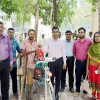 রাণীনগরে ভিক্ষুকদের মাঝে চার্জার ভ্যানগাড়ি ও ছাগল বিতরণ
