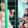 মা হারা দুই শিশু পালনে সহযোগিতা চান অসহায় রিকশা চালক বাবা