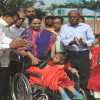 মাদারীপুরে ৫০০ প্রতিবন্ধী শিক্ষার্থী পেলো কম্বল-হুইল চেয়ার-সাদাছড়ি