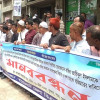 বাগেরহাটে বিএনপি নেতাকে বহিষ্কার দাবিতে মানববন্ধন সংবাদ সম্মেলন