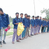এইচএসসির ভেন্যু অন্য উপজেলায়, পরীক্ষার্থীদের মানববন্ধন বিক্ষোভ