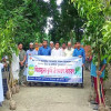 নগরকান্দায় বিনামূল্যে বারি আম-৪ জাতের চারা বিতরণ 