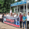 সাংবাদিক হত্যা ও নির্যাতনের প্রতিবাদে দিনাজপুরে সাংবাদিকদের মানববন্ধন ও প্রতিবাদ সমাবেশ 