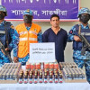 শ্যামনগরে ফেন্সিডিল ও বিয়ারসহ মাদককারবারী আটক