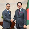 <p>পররাষ্ট্রমন্ত্রীর সঙ্গে প্রণয় ভার্মার বিদায়ী বৈঠক</p>